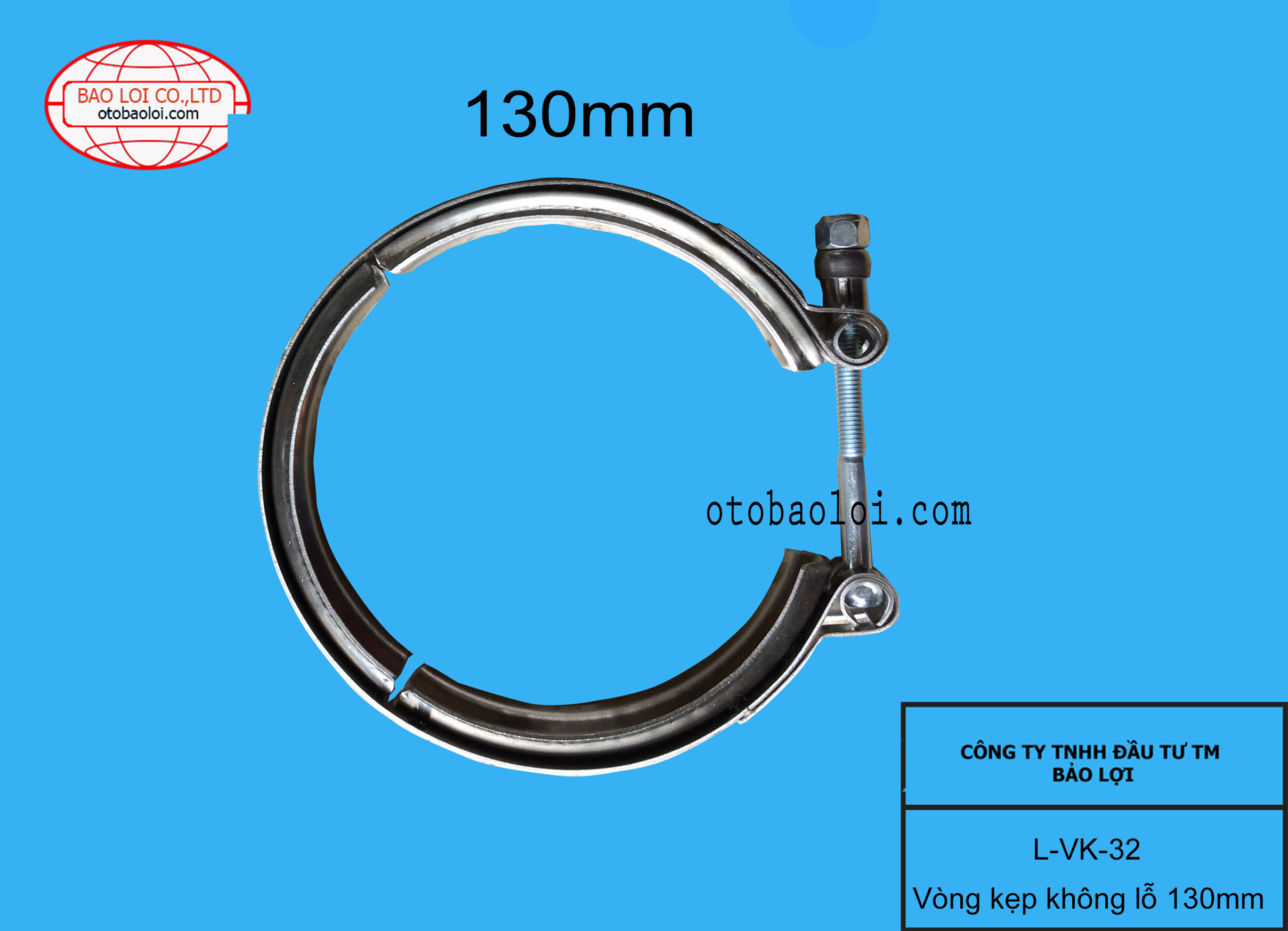 Vòng kẹp không lỗ 130mm