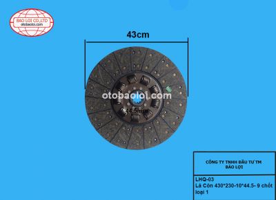 Lá Côn 430*230-10*44.5- 9 chốt loại 1