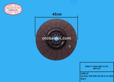 Lá Côn 430*230-10*44.5-10 chốt loại 3