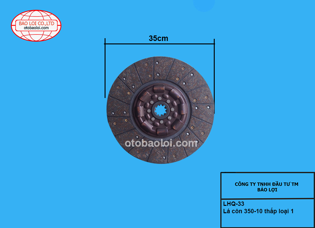 Lá côn 350-10 thấp loại 1