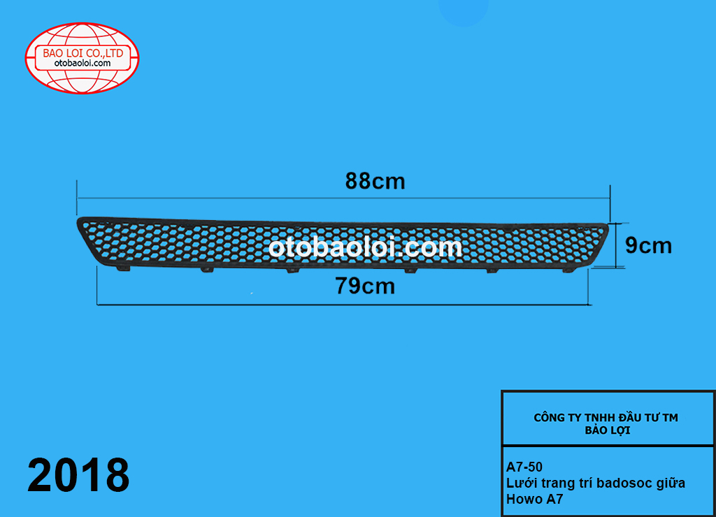 Lưới  trang trí badosoc giữa Howo A7