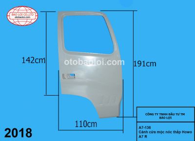 Cánh cửa mộc nóc thấp Howo A7 R Cánh cửa mộc nóc thấp Howo A7 R