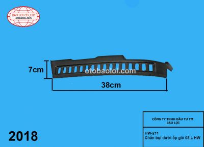 Chắn bụi dưới ốp gió 08 L HW Chắn bụi dưới ốp gió 08 L HW