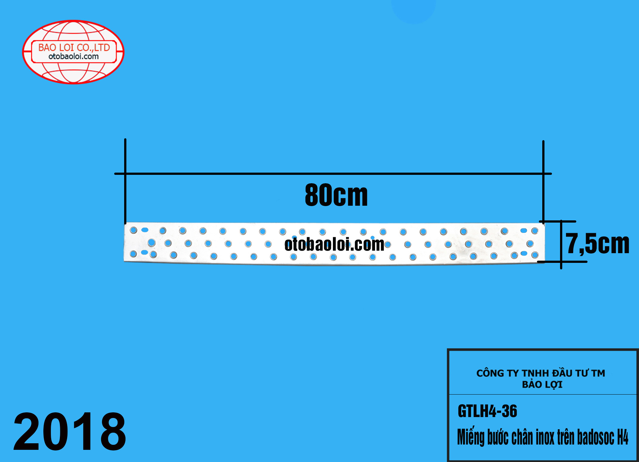 Miếng bước chân inox trên badosoc H4