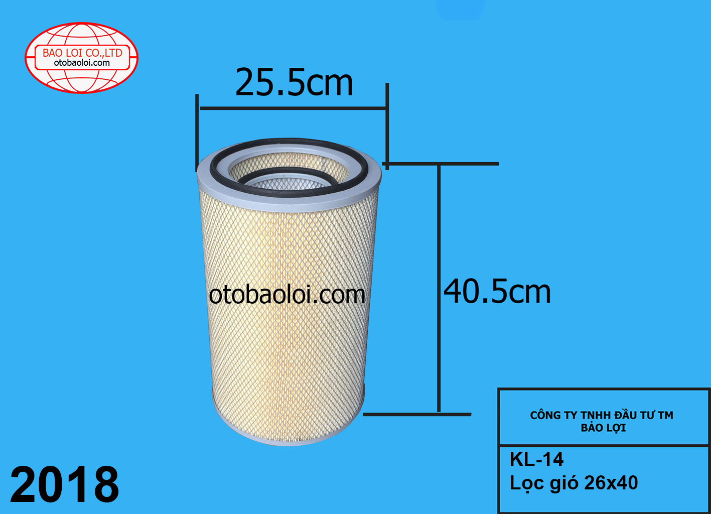 Lọc gió 26x40