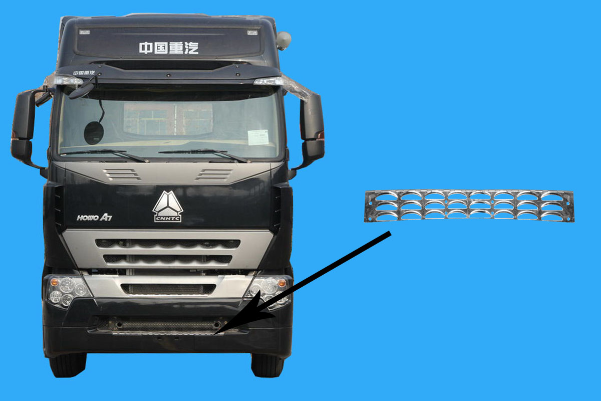 Giẫm chân inox badosoc dưới Howo A7
