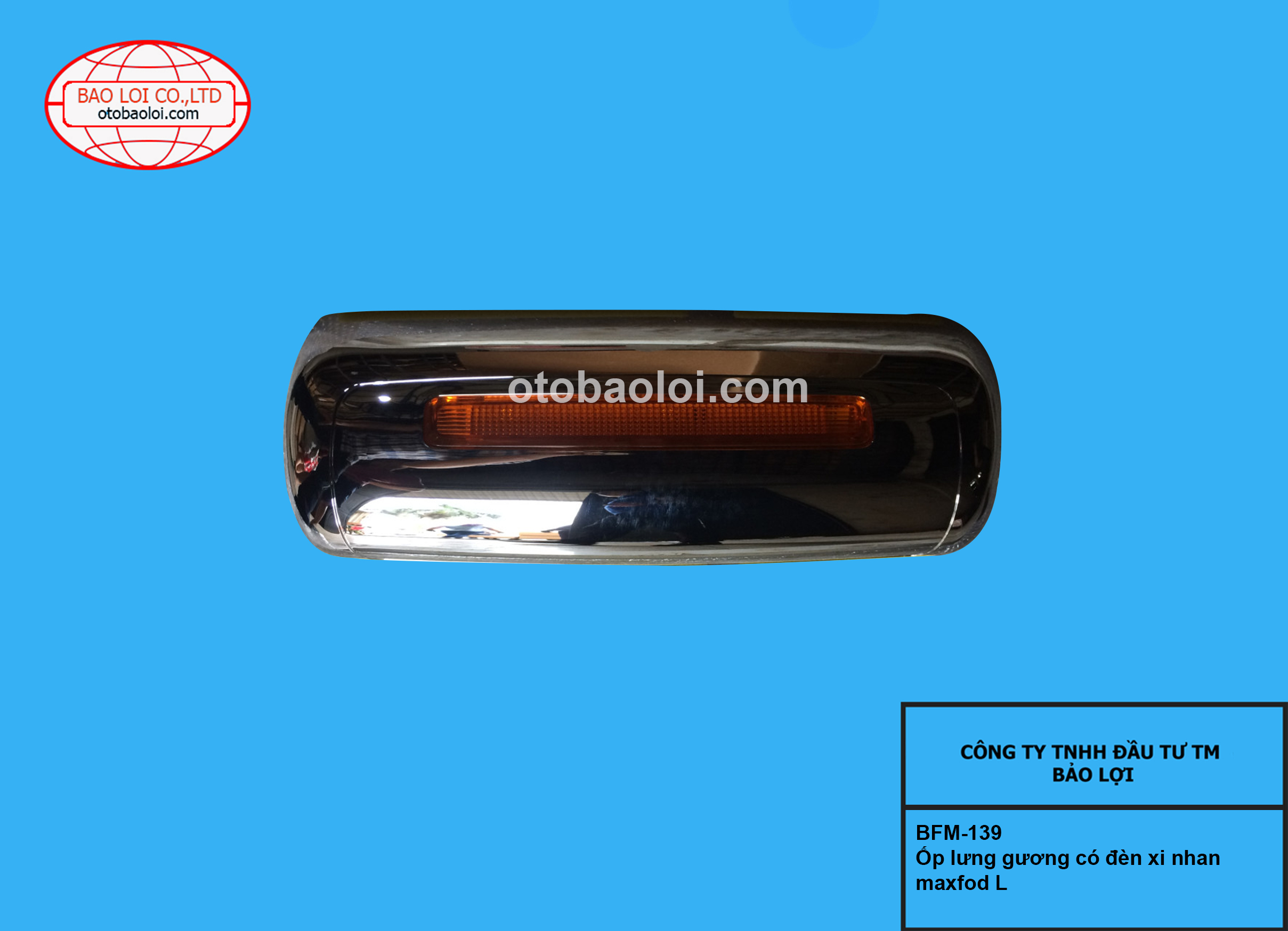 Ốp lưng gương  có đèn xi nhan maxfod L