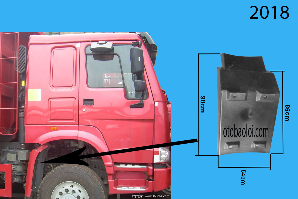 Chắn bùn sau bánh trước 2007 phun sơn R HW