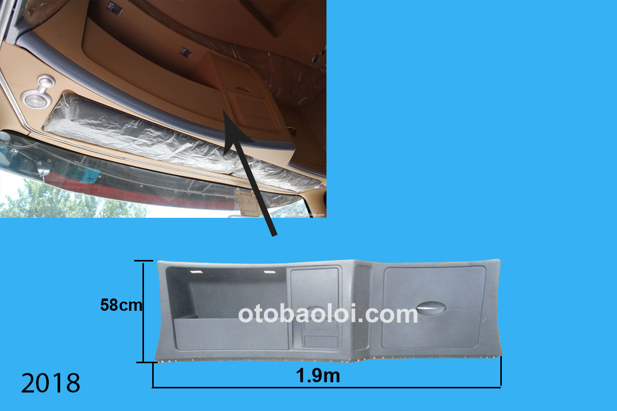 Cốp đựng đồ nóc cao màu ghi Howo A7