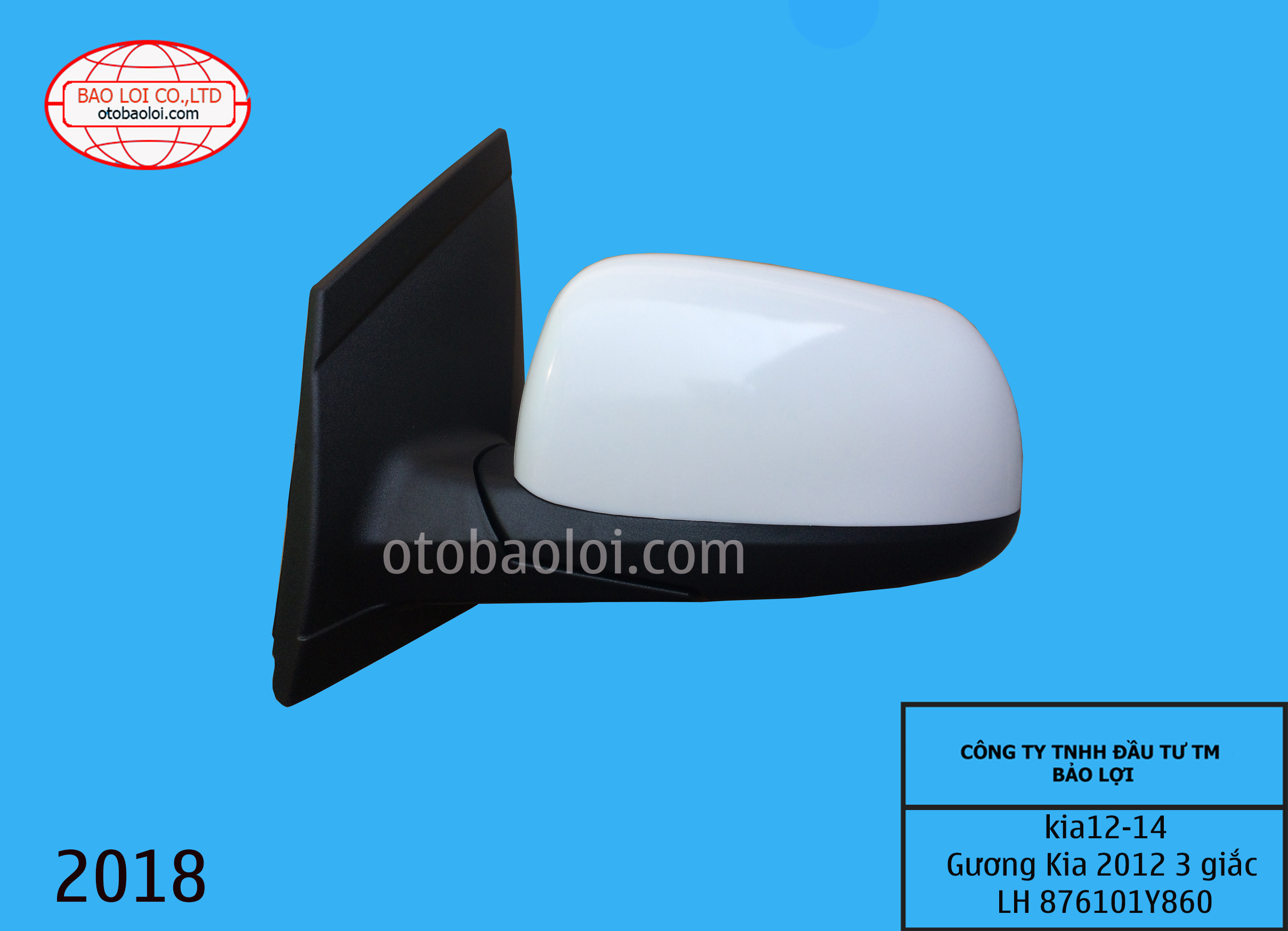 Gương Kia 2012 3 giắc LH  876101Y860 